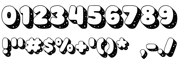 Space Time Regular Font OTHER CHARS