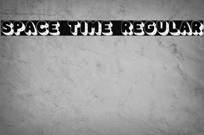 Space Time Regular Font examples