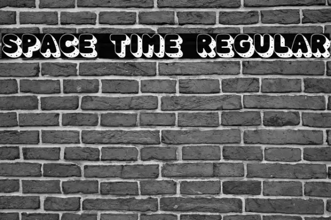 Space Time Regular Font examples