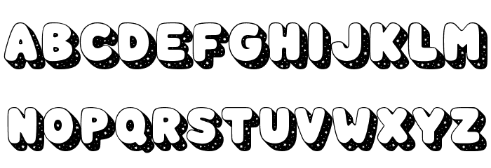 Space Time Regular Font LOWERCASE