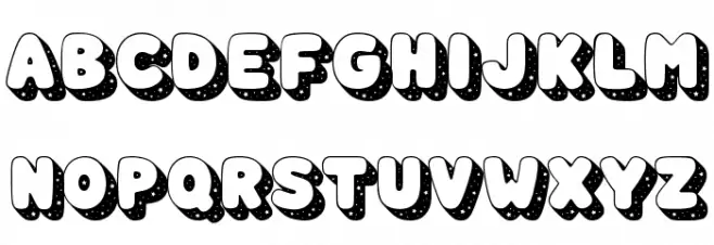 Space Time Regular Font LOWERCASE