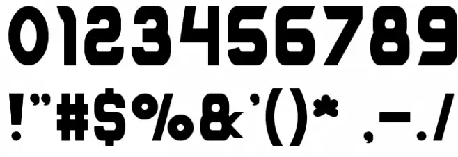 Space Truckin Font OTHER CHARS