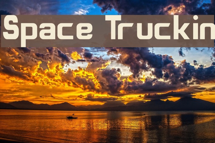 Space Truckin Font examples