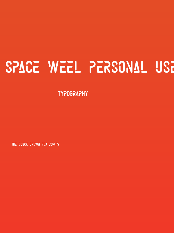 Space Weel Personal Use Poster