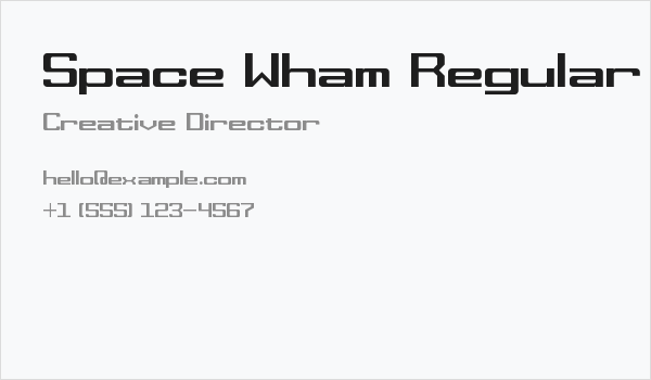 Space Wham Regular Business Card