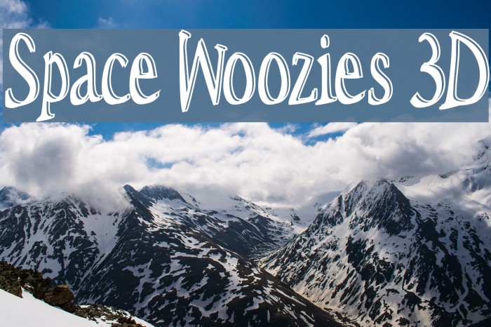 Space Woozies 3D Font examples