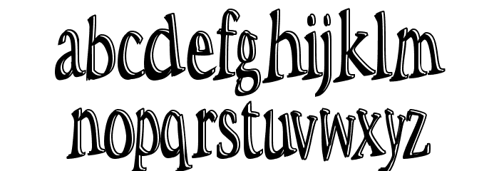 Space Woozies 3D Font LOWERCASE