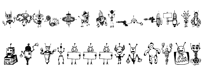 Space Woozies Extras Font LOWERCASE