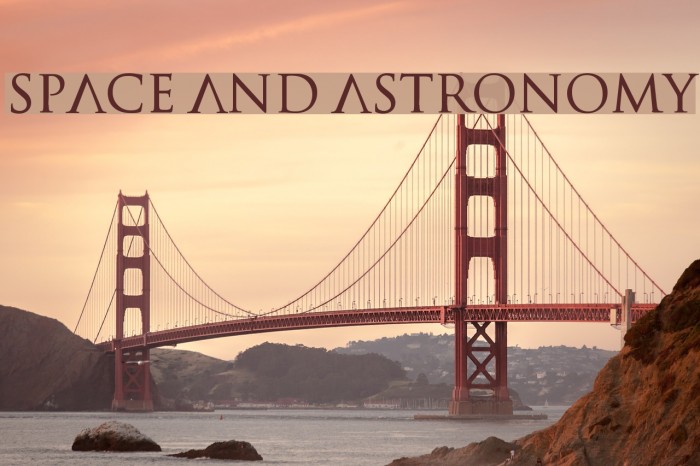 Space and Astronomy Font examples