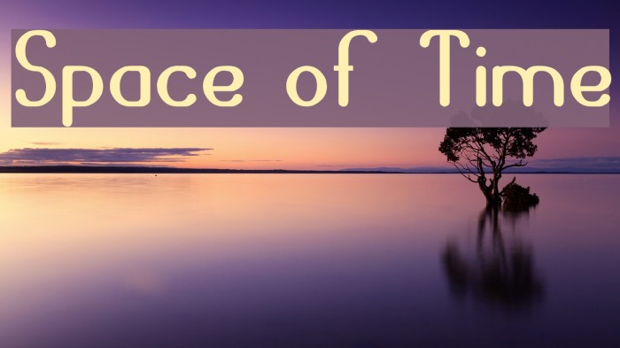 Space of Time Font examples