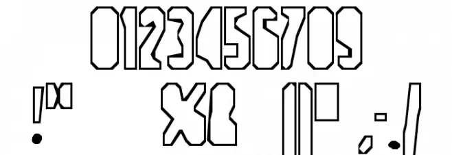 Space-ship 354 Font Alte caractere