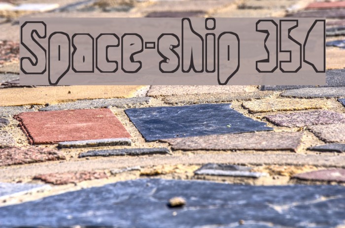 Space-ship 354 Font examples
