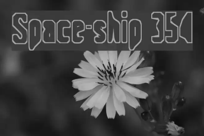 Space-ship 354 Font examples