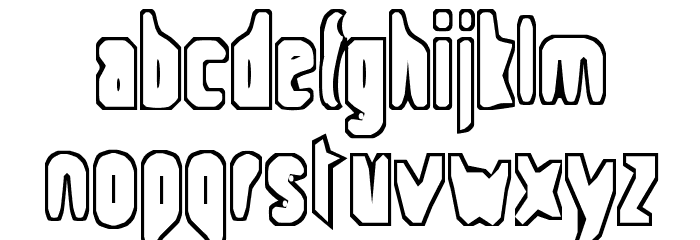 Space-ship 354 Font LOWERCASE