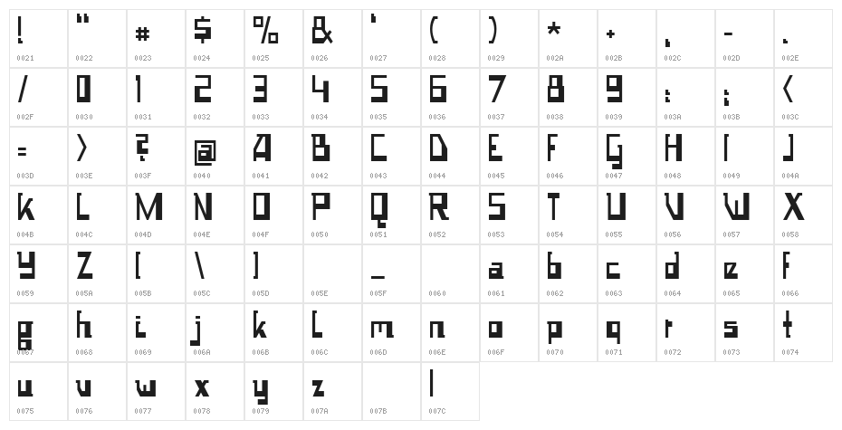 Space worm Character Map