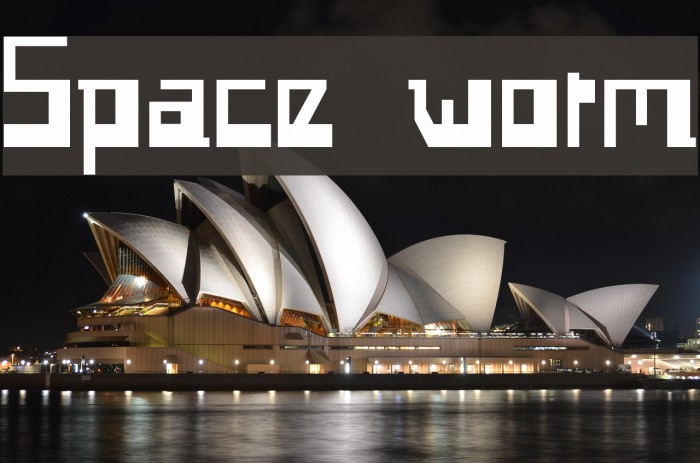 Space worm Font examples
