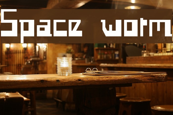 Space worm Font examples