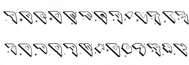 SpaceAttacks フォント 大文字