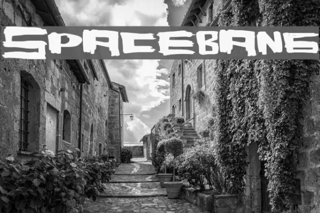 SpaceBang Font examples