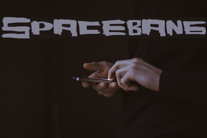 SpaceBang Шрифта examples