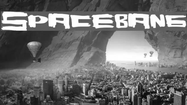 SpaceBang Font examples