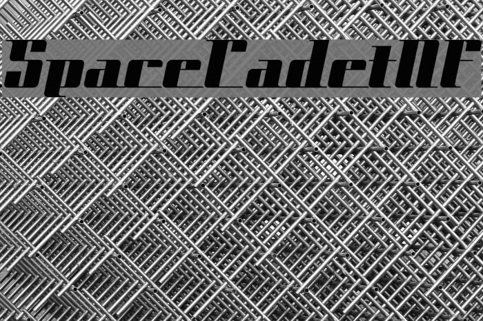 SpaceCadetNF Font examples