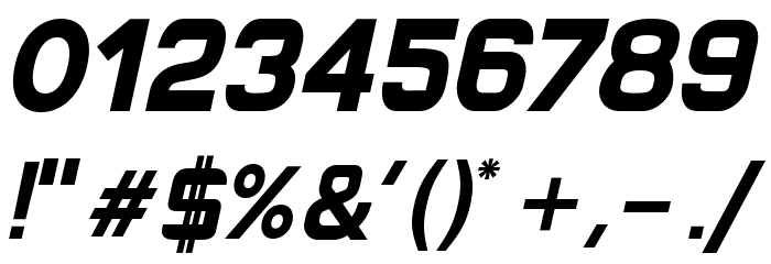 SpaceCapitan-Italic Font OTHER CHARS