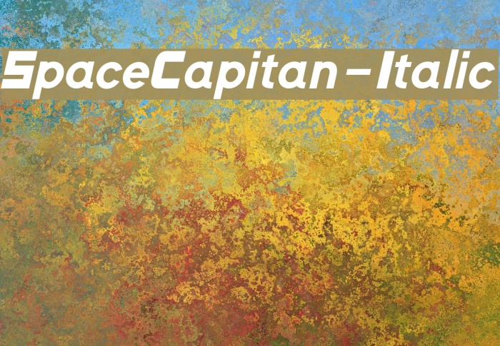 SpaceCapitan-Italic Font examples
