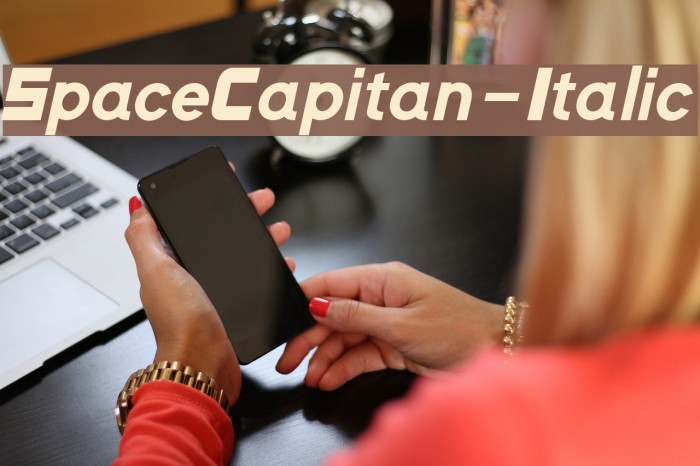 SpaceCapitan-Italic Font examples