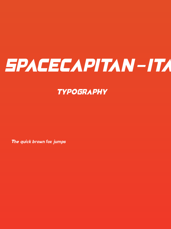 SpaceCapitan-Italic Poster