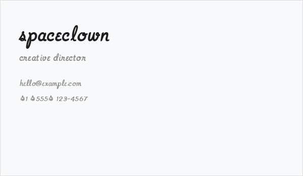 SpaceClown Business Card