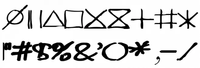 SpaceInKees Caligrafic Font OTHER CHARS