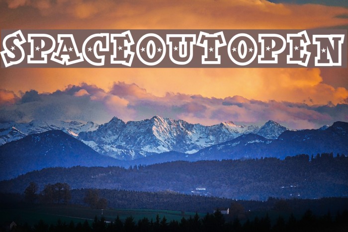 SpaceOutOpen Font examples