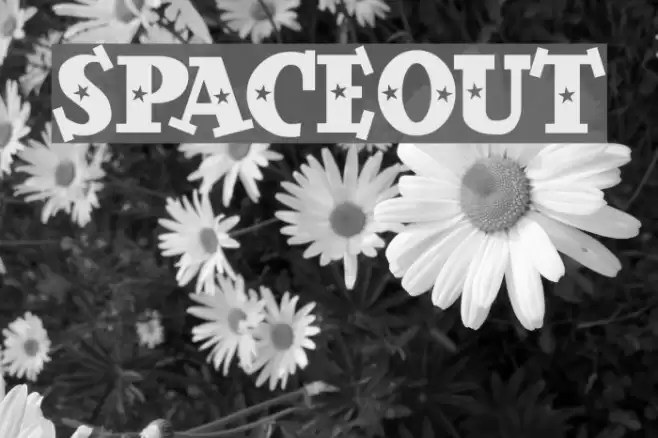 SpaceOut Font examples