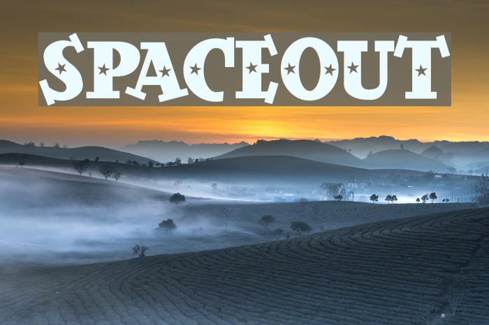 SpaceOut Font examples