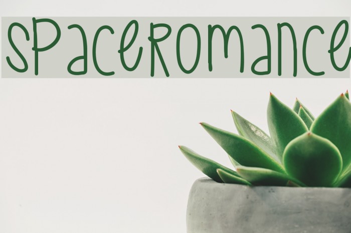 SpaceRomance Font examples