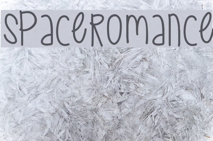 SpaceRomance Font examples