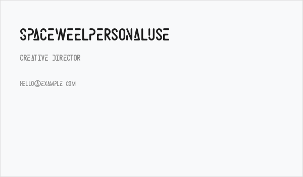 SpaceWeelPersonalUse Business Card
