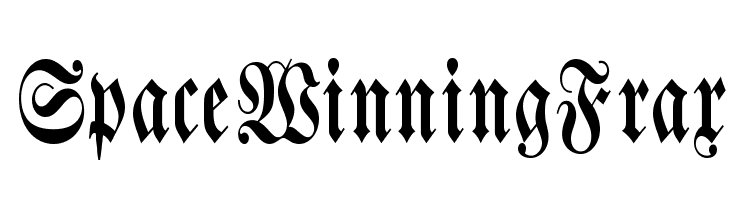 SpaceWinningFrax Font
