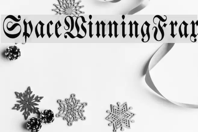 SpaceWinningFrax Font examples