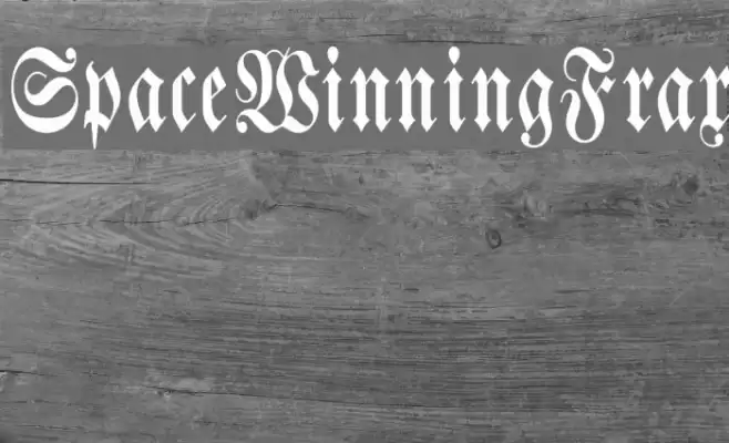 SpaceWinningFrax Font examples