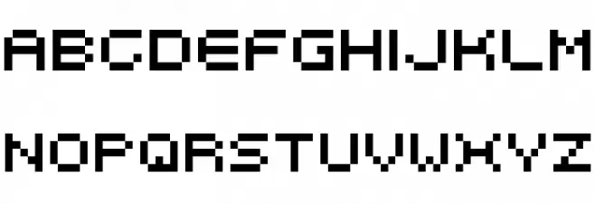 Spacebit Schriftart Groß