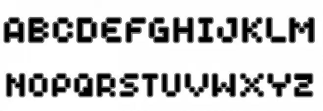 Spaceboy Schriftart Kleinbuchstaben