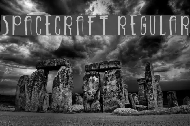 Spacecraft-Regular Font examples