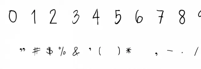 Spaced Out Font OTHER CHARS