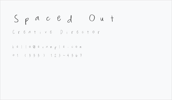 Spaced Out Business Card