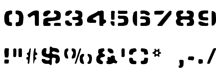 Spacedock Stencil Font OTHER CHARS