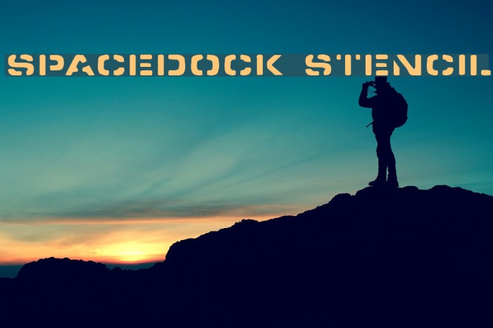 Spacedock Stencil Font examples