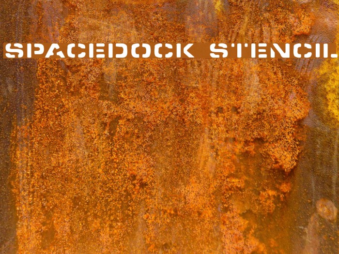 Spacedock Stencil Font examples
