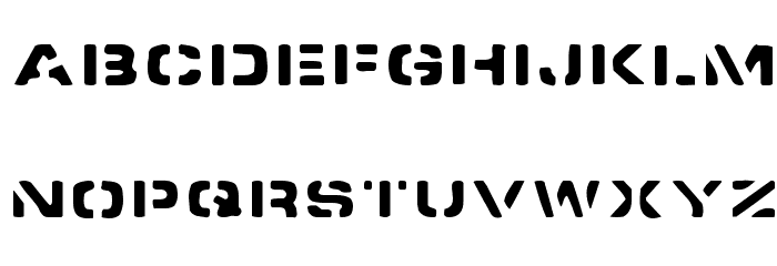 Spacedock Stencil Font LOWERCASE